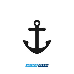 Anchor Nautical Icon Design Vector