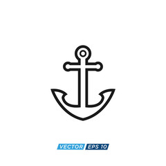 Anchor Nautical Icon Design Vector