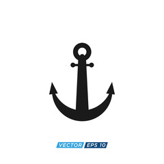 Anchor Nautical Icon Design Vector