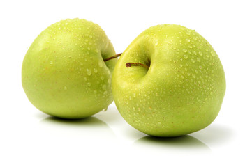 Green apple isolated on white background