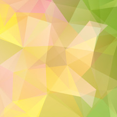 Background made of pink, beige, green triangles. Square composition with geometric shapes. Eps 10
