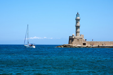 The Lighthouse at Chania, Crete.