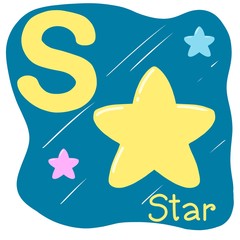 Hand draw Illustration of Capital Letter 