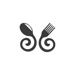 fork,spoon logo icon vector illustration