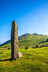 A prehistoric dolmen on top of Monte Adarra in Urnieta, near San Sebastian. Gipuzkoa, Basque...