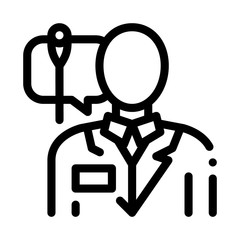 doctor acupuncture specialist icon vector. doctor acupuncture specialist sign. isolated contour symbol illustration