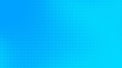 Dots halftone blue color pattern gradient texture with technology digital background. Dots pop art comics with summer background.