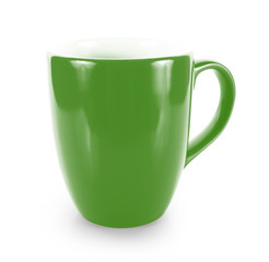 empty cup on white background