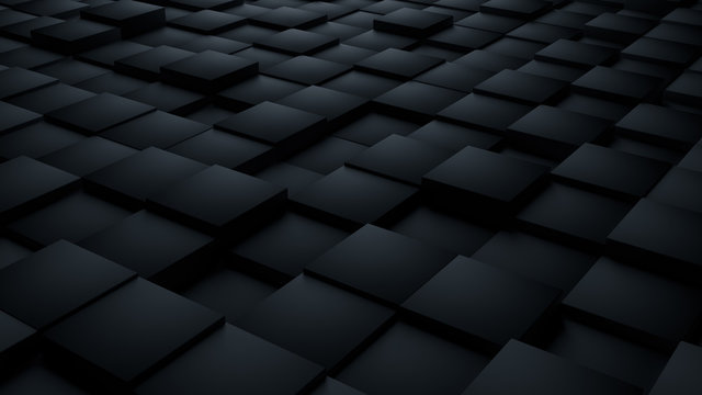 black cubes abstract geometric background 3d illustration