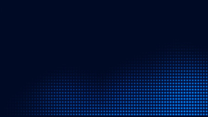 Dot blue pattern screen led light gradient texture background. Abstract  technology big data digital background. 3d rendering.