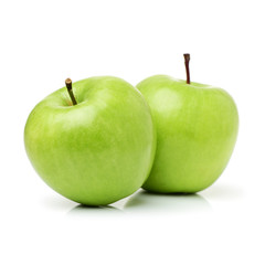 Red apples isolated on white background