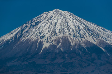 富士宮市より見える富士山山頂付近