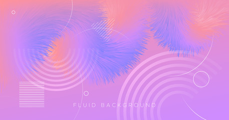 Fototapeta na wymiar Pastel Wave Fluid. Flow Abstract Concept. Color 