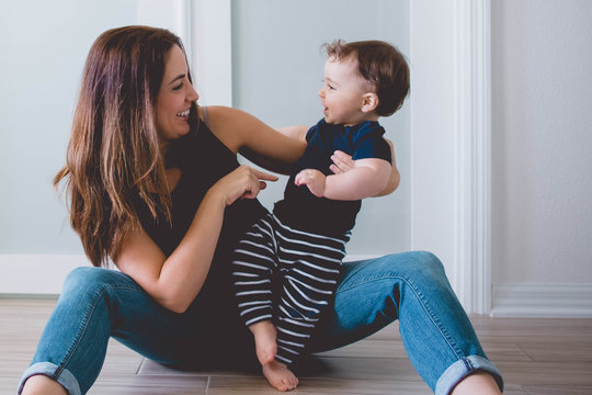 Mother And Son Playing On Floor Mothers Day Mothers Day And Mommy And Me 