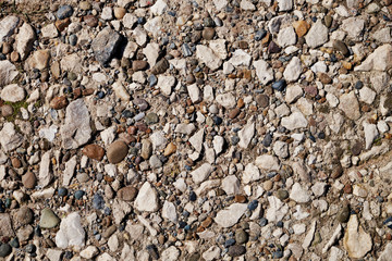 The texture of the broken road. Old building blocks. Background for screensaver monitor