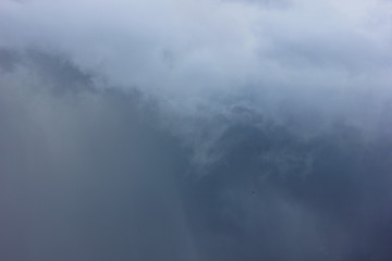 dark clouds before a thunderstorm