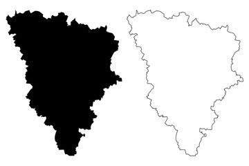 Yvelines Department (France, French Republic, Ile-de-France region) map vector illustration, scribble sketch Yvelines map - obrazy, fototapety, plakaty
