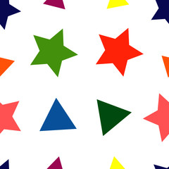 Trendy vector seamless colorful pattern with brush strokes. Vector illustration, geometric design. For shirts, posters, cards, scrapbooking, birthday and party invitations.
