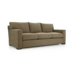 
Classic formal sofa for three seats, isolated.Three seats cozy color fabric sofa isolated on white.
