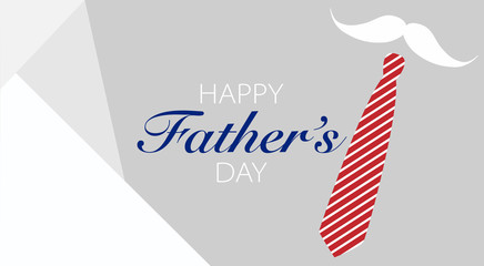 Happy Father’s Day greeting poster design with lettering