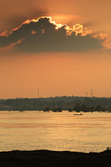 A view of the Mekong River at Khong Chiam Ubon Ratchathani Thailand 