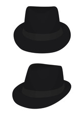Black summer hat. vector illustration