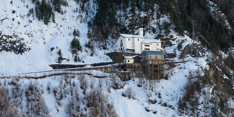 Ski resort, Alpine Resort, Aosta Valley, Courmayeur, Northern Italy, Italy