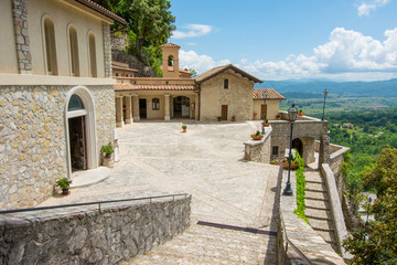 Fototapeta na wymiar Greccio, Italy. hermitage shrine erected by St. Francis of Assisi