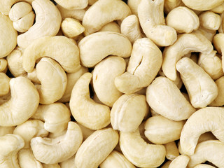 Cashew on white background 