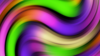 Multi Color Green Purple Twisted Gradient Fluid Shapes Abstract Background