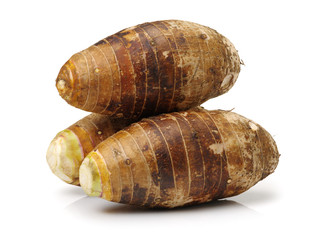 Taro on a white background