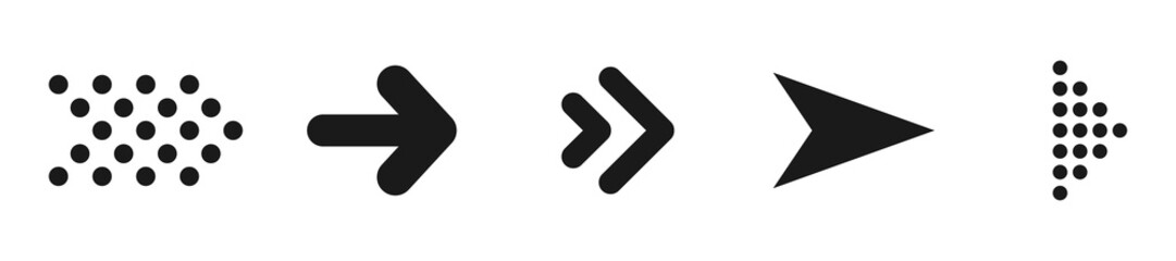 Arrow icons set vector illustration. Arrows vector collection