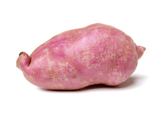 sweet potatoes on the white background