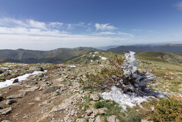 View of the surrounding area of Peñalara mountain in Madrid (Spain)