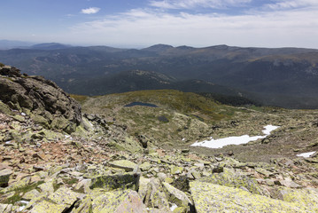 View of the surrounding area of Peñalara mountain in Madrid (Spain)