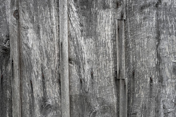 Rustic weathered barn wood background. Black and white.