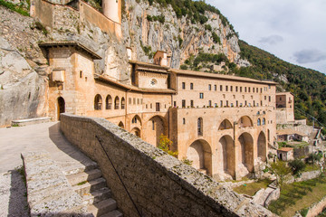 Monastery of Sacred Cave (Sanctuary of Sacro Speco) of Saint Benedict in Subiaco, province of Rome, Lazio, central Italy.