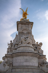 Statue outside Buckingham Palace, London England.