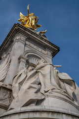 Statue outside Buckingham Palace, London England.