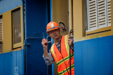 construction worker with helmet