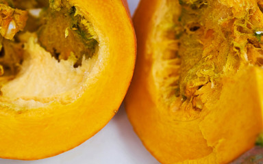 Slices of pumpkin background reflex