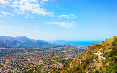 Obraz premium Scenery cityscape and landscape Palermo Sicily reflex