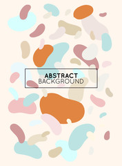 Abstract  banner template with minimal abstract shapes and place for text - vector background in trendy pastel colors.
