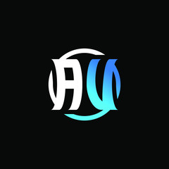 Initial Letter AV Circle Logo Design