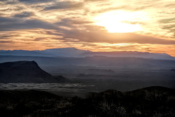 Sunset in the desert