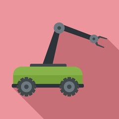 Smart picking machine icon. Flat illustration of smart picking machine vector icon for web design