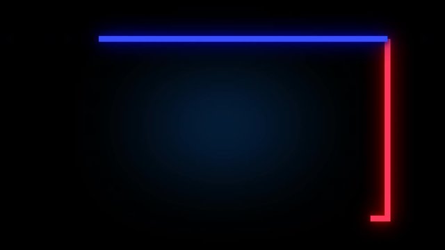 Single neon box with glowing neon lights around it, simple 80s backdrop in 4k resolution.
