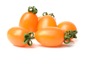 cherry tomatoes on white background 