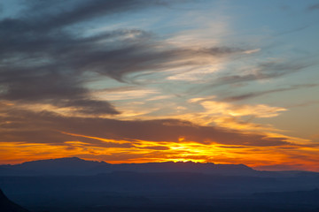Sunset in the desert