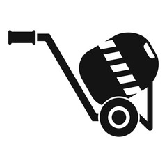 Concrete mixer icon. Simple illustration of concrete mixer vector icon for web design isolated on white background
